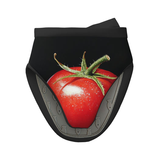 Creative Tomato Print Heat-Resistant Oven Mitt | 15×15cm Non-Slip Kitchen Glove