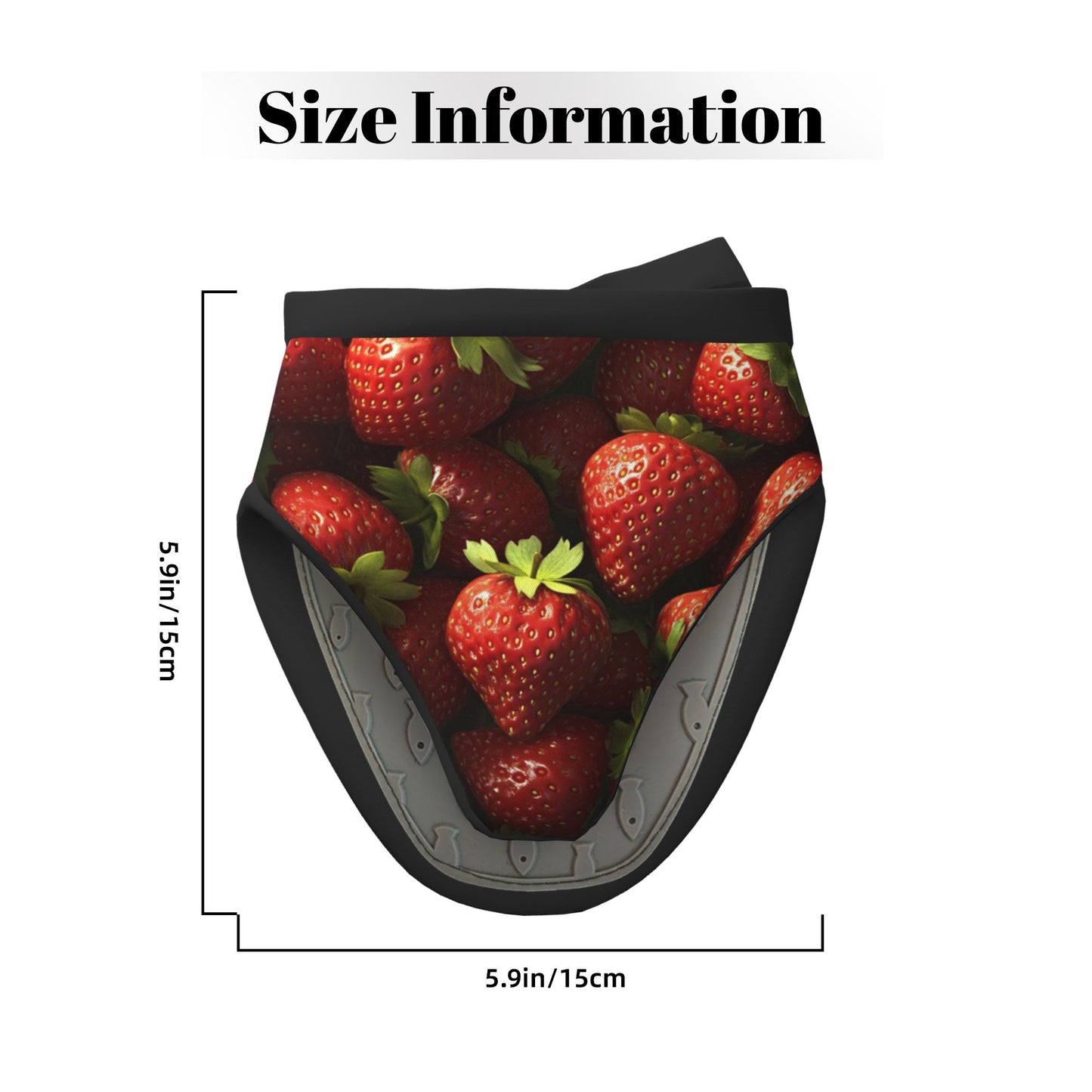 Creative Strawberry Print Oven Mitt | 15×15cm Heat-Resistant Non-Slip Kitchen Glove