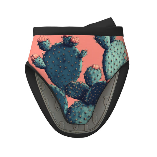 Cactus Pattern Heat-Resistant Oven Mitt | 15×15cm Non-Slip Silicone Kitchen Glove