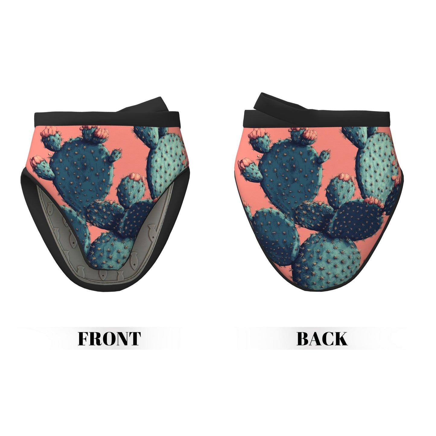 Cactus Pattern Heat-Resistant Oven Mitt | 15×15cm Non-Slip Silicone Kitchen Glove
