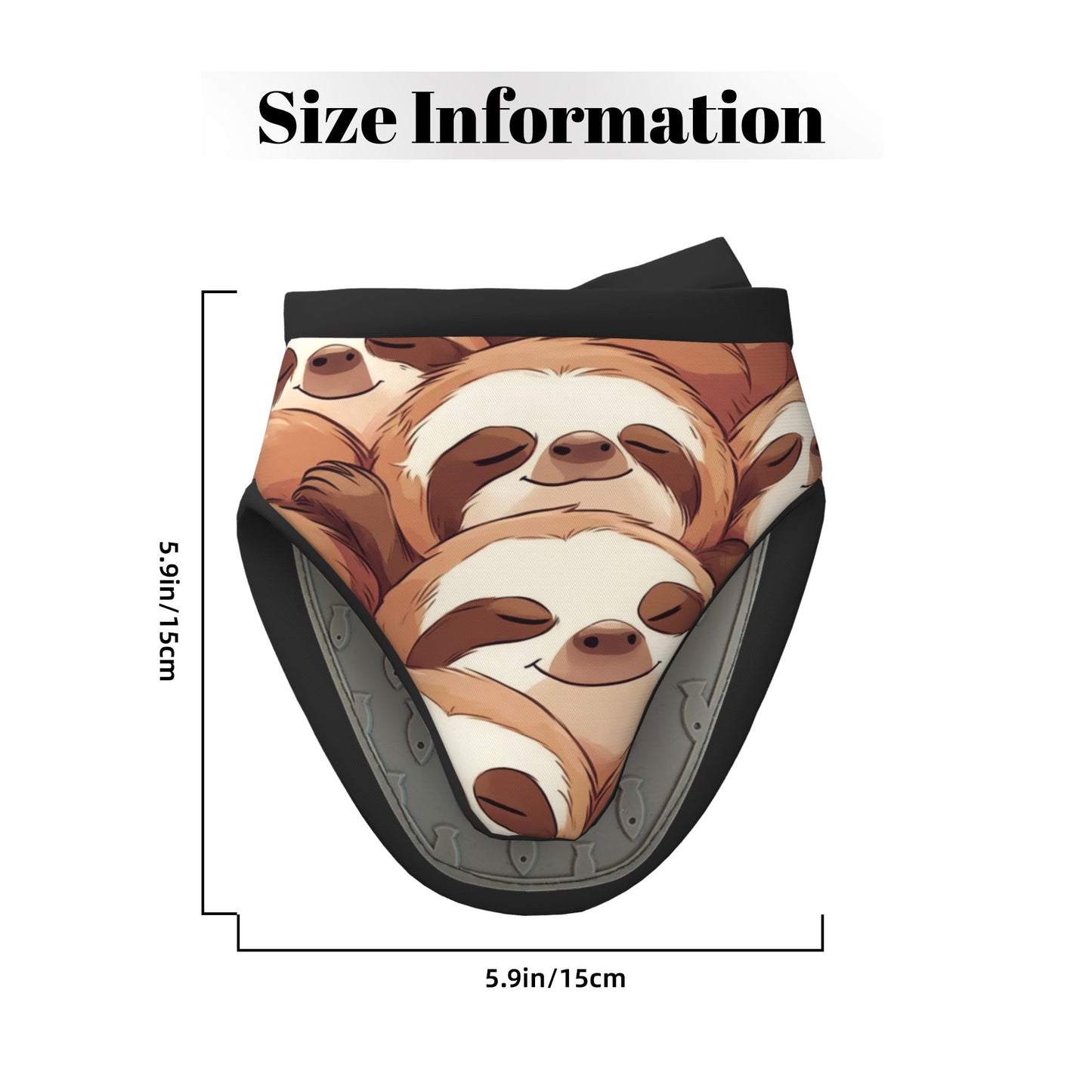 Cute Sloth - Printed Oven Mitt, 5.9 Inches (15cm), Heat - Resistant & Insulated, Kitchen Baking Protection Glove