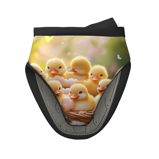 Cute Little Yellow Ducks Printed Oven Mitt, 5.9 Inches (15cm), Heat - Resistant & Insulated Kitchen Baking Glove
