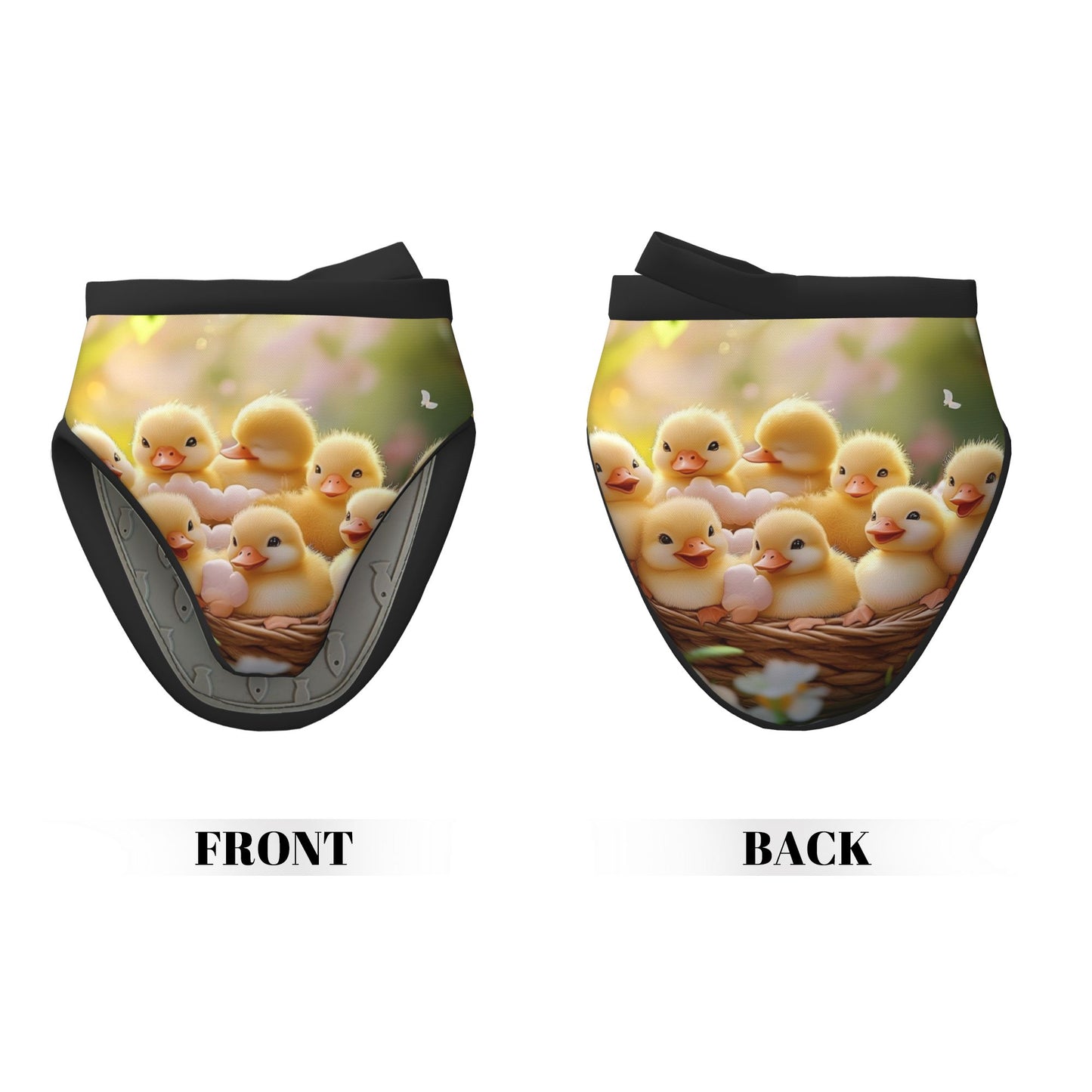 Cute Little Yellow Ducks Printed Oven Mitt, 5.9 Inches (15cm), Heat - Resistant & Insulated Kitchen Baking Glove